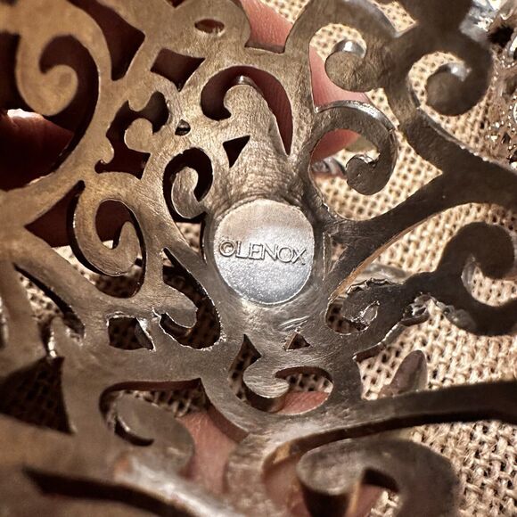 Lenox Metal Silver Tone Angels of HOPE LOVE PEACE Ornament 3" Beautiful 3-Piece - Picture 6 of 8